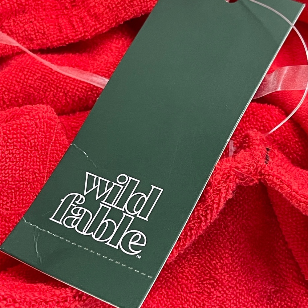 NWT Wild Fable terry cloth romper / swim cover in Red. No holes, stains or odors - Picture 7 of 8
